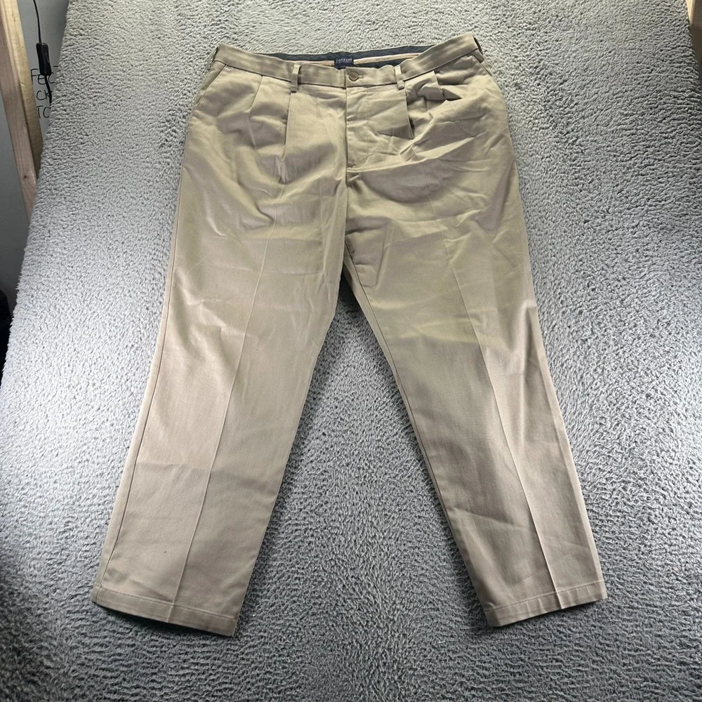 Dockers Flex Pant Men 40x30 Brown Cotton Khakis Straight Classic Comfort Stretch